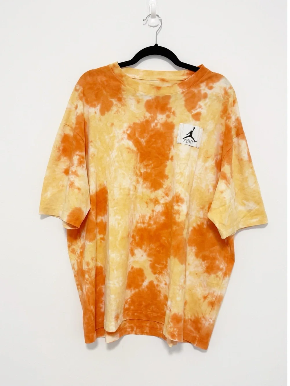 NWT Jordan Tie-Dye Short Sleeve Tee in Orange and Cream size L
